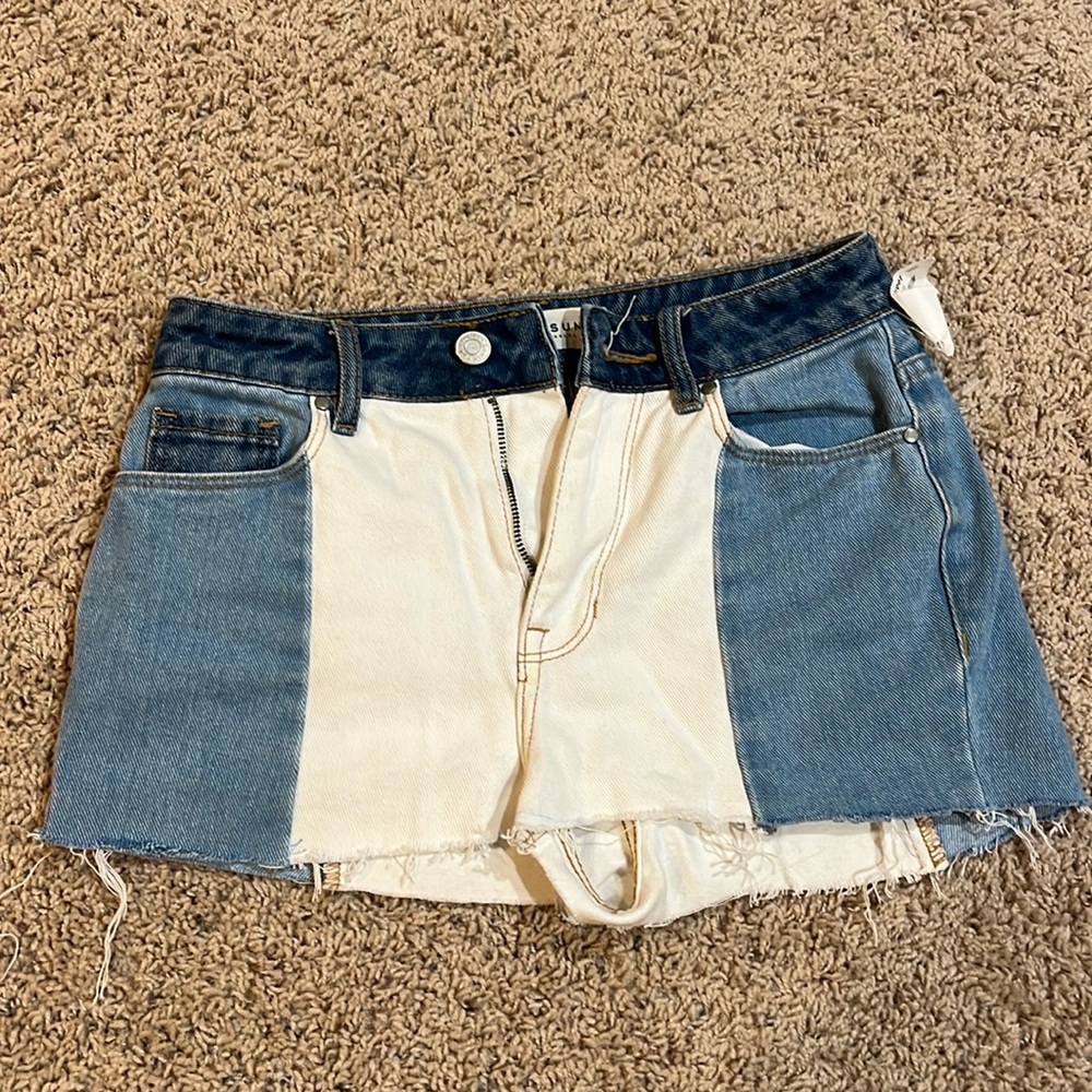 Pacsun Color Block Jean Short (High Rise 22)